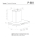 Вытяжка PANDO P-861/90 IX 1050 ECO SEC PLUS