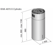 Островная вытяжка Korting KHA 4970 X Cylinder