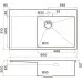 Мойка Omoikiri Akisame 86-LG-R Side