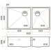 Мойка Omoikiri Taki 85-2-LB-U/IF-LG Side